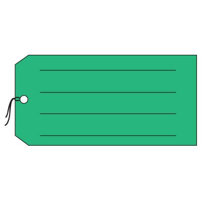 Production Control Tags - Blank with lines, Green