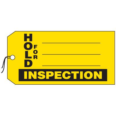 Production Control Tags - Hold For Inspection