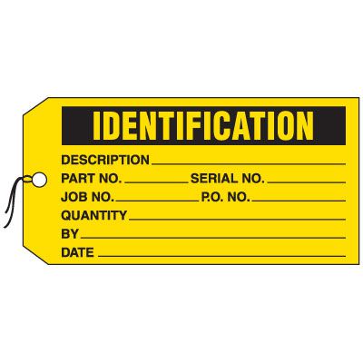 Production Control Tags - Identification