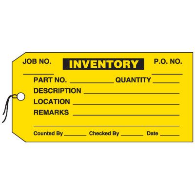 Production Control Tags - Inventory