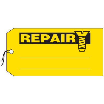 Production Control Tags - Repair (with screw graphic)