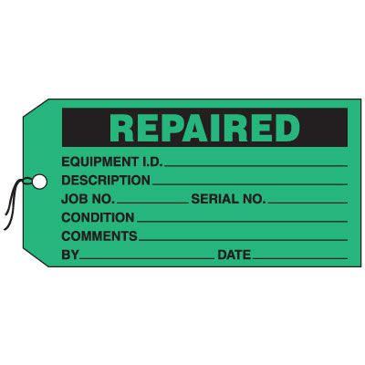 Production Control Tags - Repaired