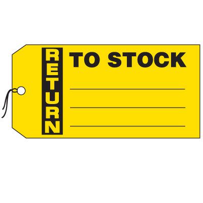 Production Control Tags - Return to Stock