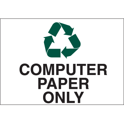 Recycling Labels - Computer Paper Only