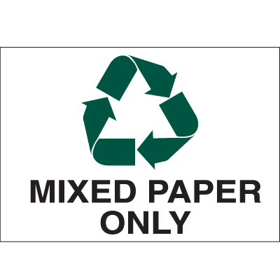 Recycling Labels - Mixed Paper Only