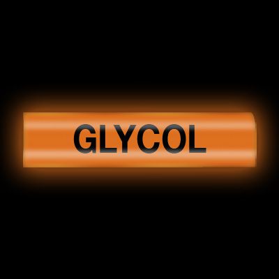 Reflective Opti-Code™ Self-Adhesive Pipe Markers - Glycol