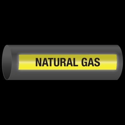 Reflective Opti-Code™ Self-Adhesive Pipe Markers - Natural Gas