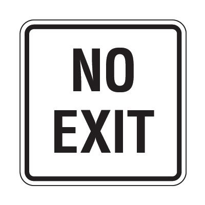 Reflective Parking Lot Signs - No Exit