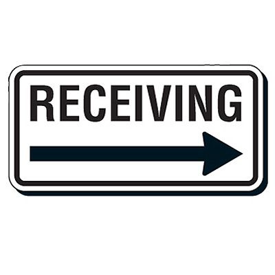 Reflective Parking Lot Signs - Receiving (Right Arrow)