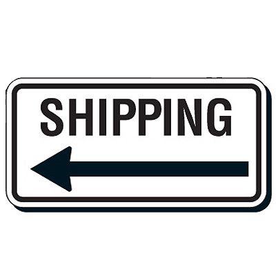 Reflective Parking Lot Signs - Shipping (Left Arrow)