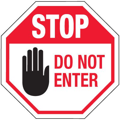 Reflective Parking Lot Signs - Stop Do Not Enter