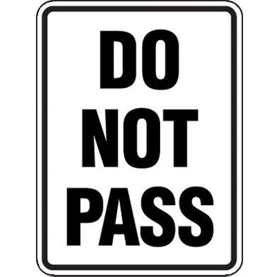 Reflective Speed Limit Signs - Do Not Pass