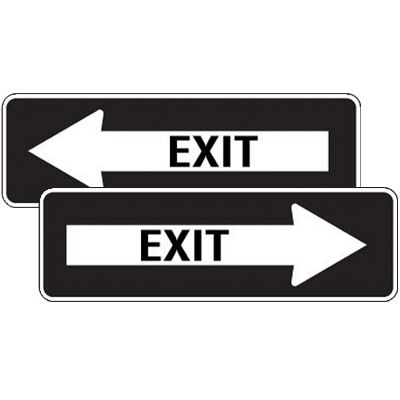 Reflective Left/Right Arrow Exit Signs