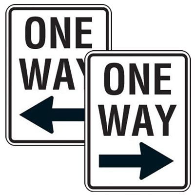 Reflective Speed Limit Signs - One Way (with Left/Right Arrow)