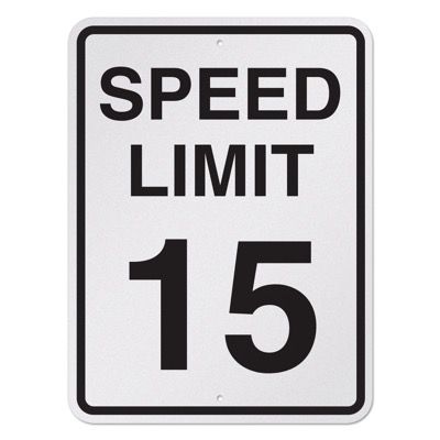 Semi-Custom Reflective Speed Limit Signs