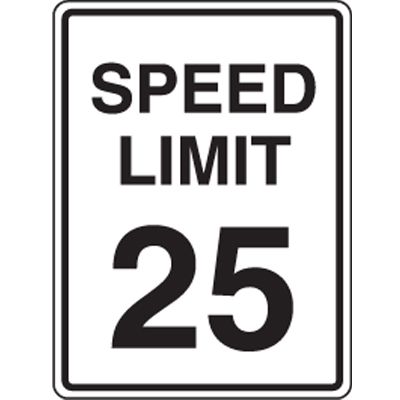 25 MPH Speed Limit Signs