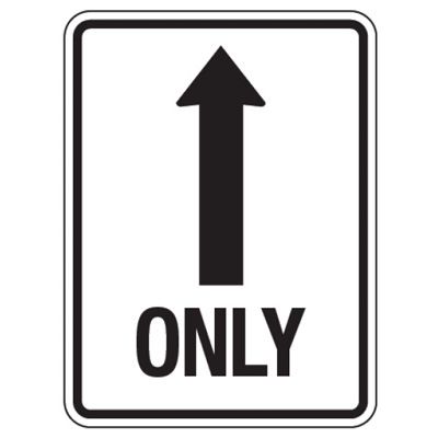 Reflective Traffic Reminder Signs - Only (With Arrow)