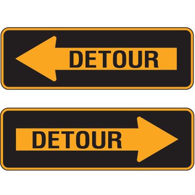 Reflective Traffic Signs - Detour Arrow