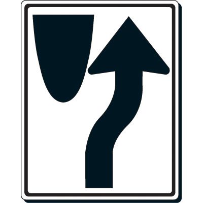 Reflective Traffic Signs - Keep Right Traffic (Symbol)