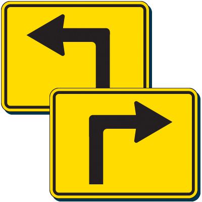 Reflective Traffic Signs - Left/Right Turn Arrows