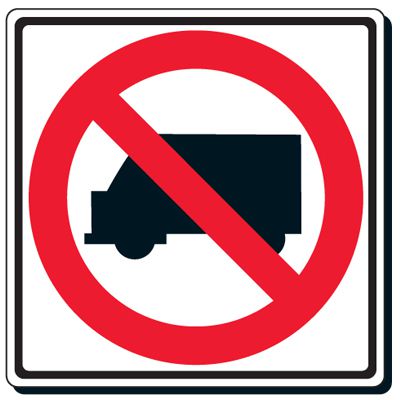Reflective Traffic Signs - No Trucks (Symbol)