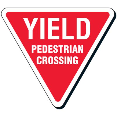 Yield Pedestrian Crossing Reflective Road Sign