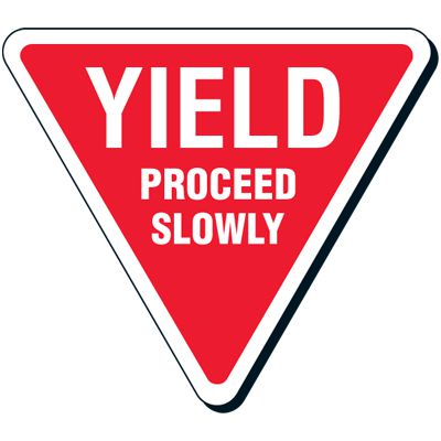 Yield Proceed Slowly Reflective Road Signs