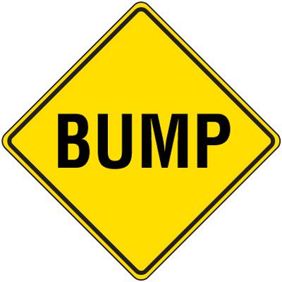 Reflective Warning Signs - Bump