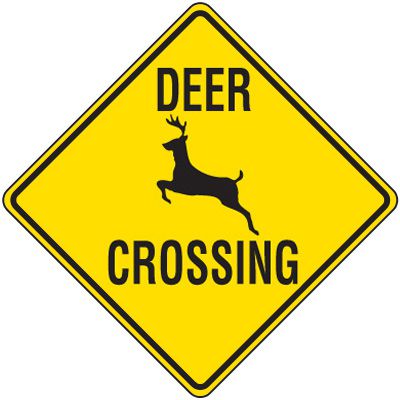 Reflective Warning Signs - Deer Crossing