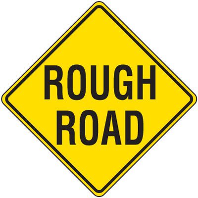 Reflective Warning Signs - Rough Road