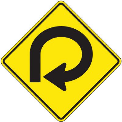 Reflective Warning Signs - Round-About (Symbol)