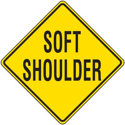 Reflective Warning Signs - Soft Shoulder