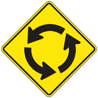Reflective Warning Signs - Traffic Circle (Symbol)