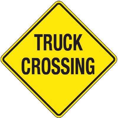 Reflective Warning Signs - Truck Crossing