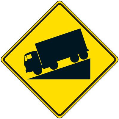 Reflective Warning Signs - Truck Decline Symbol