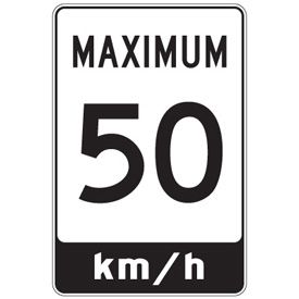 Sign-Maximum Km/H Signs