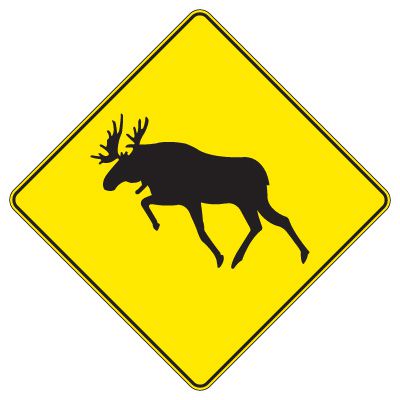 Regulatory Warning Signs – Moose Crossing