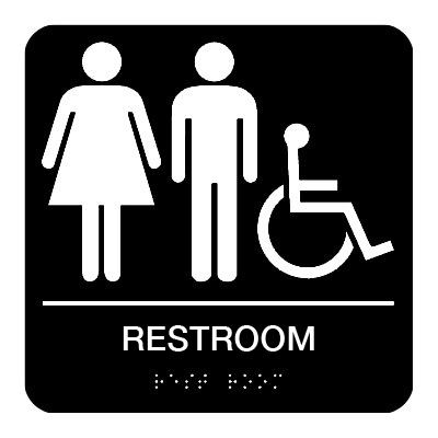 Rest Room (Accessibility) - Braille Restroom Signs