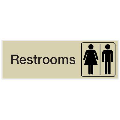 Rest Rooms - Engraved Rest Room Signs