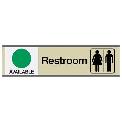 Restroom Available/In Use - Engraved Restroom Sliders