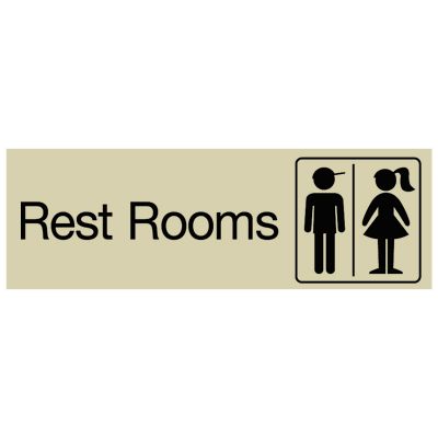 Restrooms - Small Engraved Restroom Signs