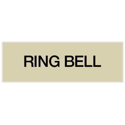 Ring Bell - Engraved Standard Worded Signs