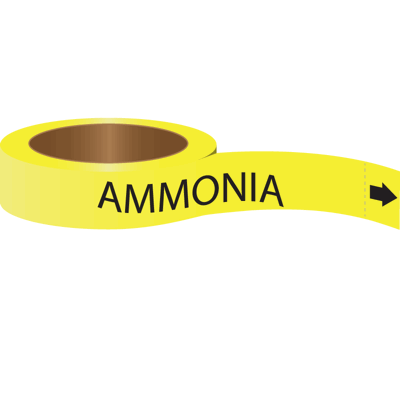 Roll Form Self-Adhesive Pipe Markers - Ammonia