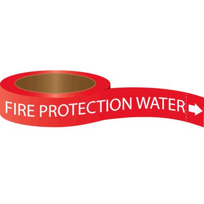 Roll Form Self-Adhesive Pipe Markers - Fire Protection Water