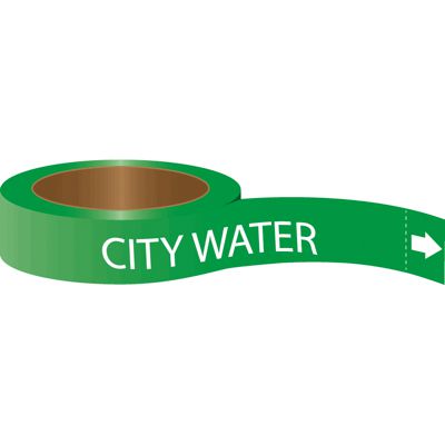 Roll Form Self-Adhesive Pipe Markers - City Water