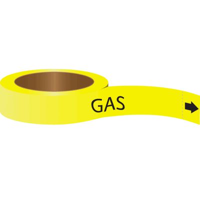 Roll Form Self-Adhesive Pipe Markers - Gas