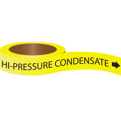 Roll Form Self-Adhesive Pipe Markers - Hi-Pressure Condensate