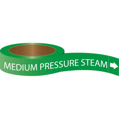 Roll Form Self-Adhesive Pipe Markers - Medium Pressure Steam