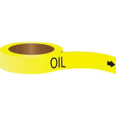 Roll Form Self-Adhesive Pipe Markers - Oil