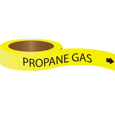 Roll Form Self-Adhesive Pipe Markers - Propane Gas